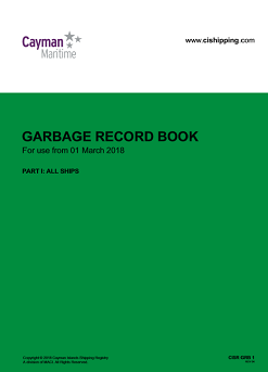 Cover of Garbage Record Book Part 1