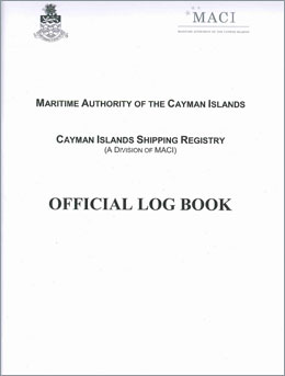 Cover of the Official Log Book