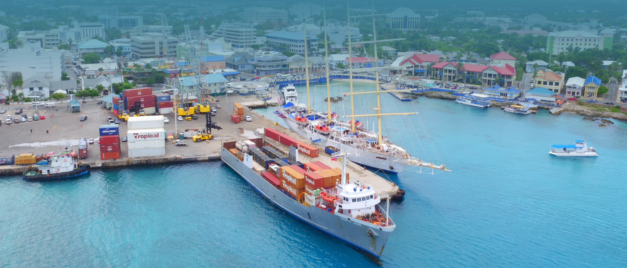 Port of George Town Arial View, Cayman Islands