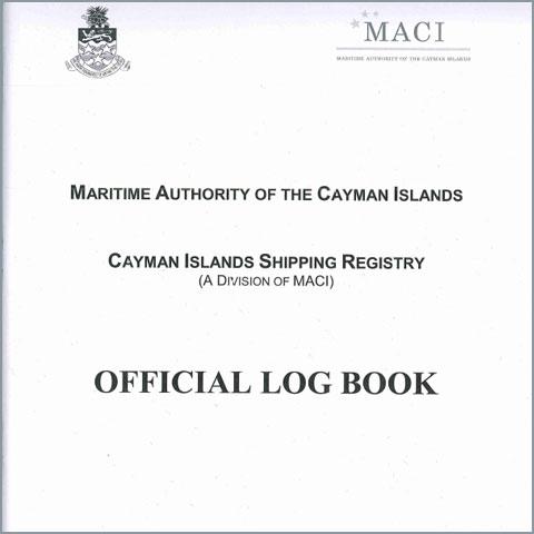 Cover of the Official Log Book